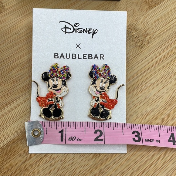 Disney and BAUBLEBAR | Minnie Mouse in Red Dress and Colorful Bow Earrings - Picture 7 of 8